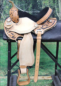 TT205BK1-A HILASON FLEX-TREE BARREL RACING TRAIL RIDING WESTERN SADDLE 15