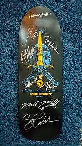 Last price powell peralta bones brigade signed skull and sword skateboard deck