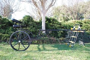 EZ Entry Horse Cart-Cob&Full Size with 30" Solid Rubber Tires