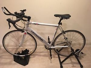 Cannondale Iron man 600 Road Bike With Bell Motivator Trainer Large