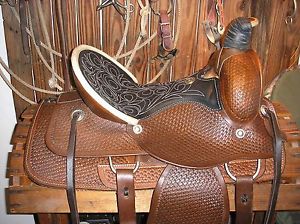 WESTERN 16" ROPING HIGHBACK "PADDED" SEAT SADDLE, Tack