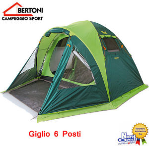 TENDA CAMPEGGIO Igloo BERTONI - doppio telo  modello" GIGLIO 6 " Tende 6 P0STI