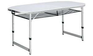 Tristar 150 x 80cm Aluminium Camping Table  New Outdoor Folding Picnic Table