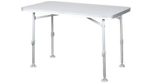 Tristar Height Adjustable White Camping Table New Outdoor Folding Picnic Table