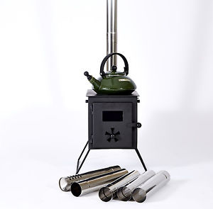 Outbacker® 'Firebox' Portable Camping Bell Tent Stove Log Burner -Free Carry Bag