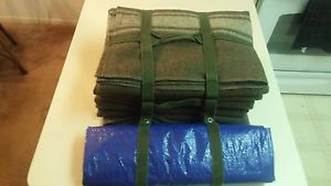 Vintage 2  Original Italian military wool blankets