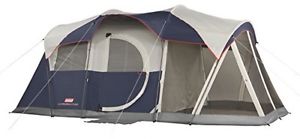 WeatherMaster 6 Screened Tent,Multi family camping Illuminated wall Screen room