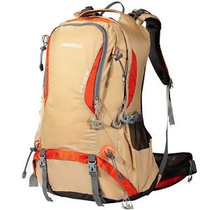 40L Wissblue Rucksack Outdoor Backpack Water-proof Travel Hike Bag Beige