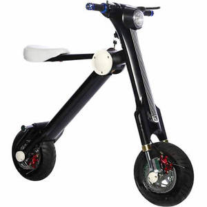 EmioCycle Foldable Electric Bike Smart E-Scooter Bicycle K Style Foldable, Black