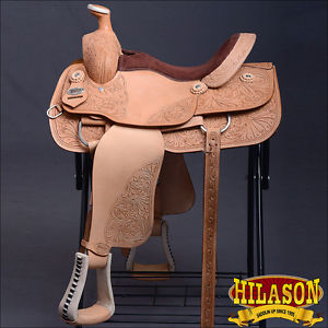 HILASON WESTERN BRAZILIAN LEATHER BIG KING WADE RANCH COWBOY ROPING SADDLE 16"