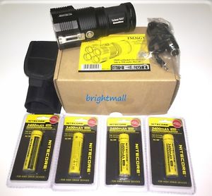 NEW 2015 NITECORE TM26GT 3500 Lumen LED W/4*3400 mah Batteries & Car charger