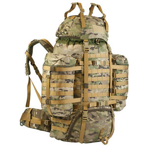 WISPORT MILITARY RACCOON COMBAT RUCKSACK MOLLE SYSTEM WEBBING 85L MULTICAM CAMO