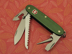 Swiss Bianco Exclusive Victorinox Farmer OD Green Alox Swiss Army Knife