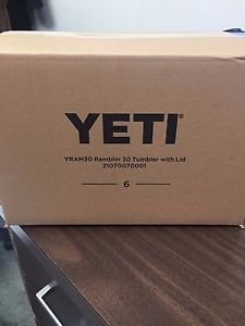 6 New YETI 30 oz Stainless steel Rambler Tumbler cups