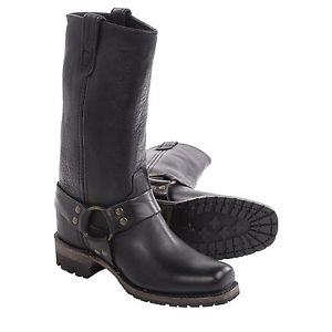 Women's Vintage Shoe Company Gretchen Black Harness Mid-calf Boots