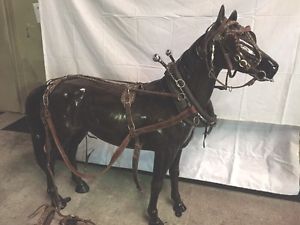 Double Show Horse Harness. Small Horse. All Leather. Montana Ranch Estate