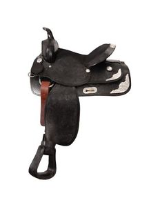 Tough-1 Saddle Western King Series Lancaster Engrave 15" Black KS4525E