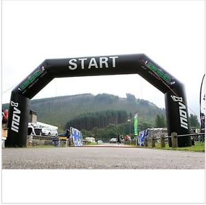 custom made 26 ft length 13ft high Black inflatable start line Arch with blower