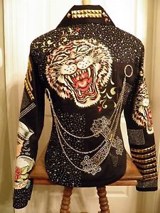 custom western pleasure show rail jacket World Show Quality black red gold S M