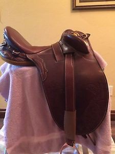 Authentic Syd Hill Suprema Super Drafter Poley Australian Saddle Sz 16