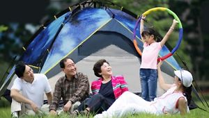 3-4 Persons POP UP Double Lining Family Outdoor Waterproof Camping Hiking Tent #