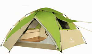 Green 3-4 Persons POP UP Outdoor Waterproof Beach Camping Hiking Tent #