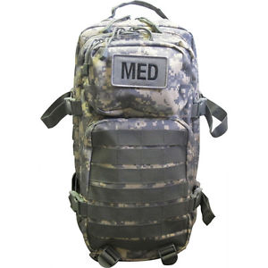 Tactical Trauma First Aid Kit w/ Backpack Fully Stocked Medic Survival Bag ACU.