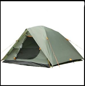 3-4 Persons Camping Hiking Double Lining Tent Outdoor Waterproof Army Green *