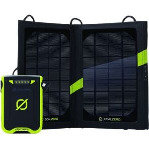 Goal Zero Venture 30 Solar Recharging Kit Unisex Adventure Gear Charger - Black