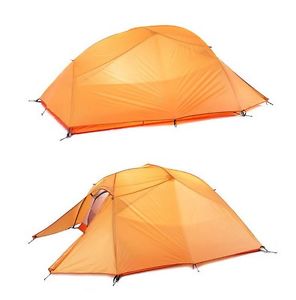 3-4 Persons Orange Outdoor Waterproof Camping Hiking Double Lining Tent *