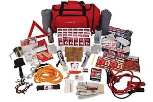 Family Road Kit, Emergency Survival Supplies Food Tools First Aid  Communication