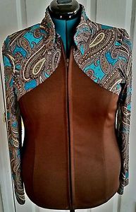 Original Western Pleasure Show Rail Showmanship Shirt Jacket Sz Large