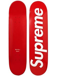 NEW SUPREME RED BOX LOGO ART DECK SKATEBOARD KAWS URS PALACE