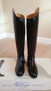 Konigs tall dressage boots with zippers and snaps  7.5 XSL  54/47 35