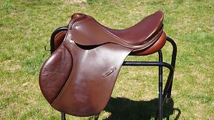 L@@K~Superb PASSIER "PARAGON" Brown 17" English Close Contact Jumping Saddle~MW?