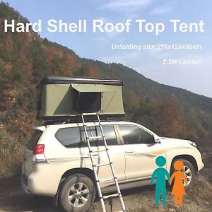 Hard Black Shell Pop Roof TopTent Camping Rooftop Camper Trailer Rack 1.2x2.1M