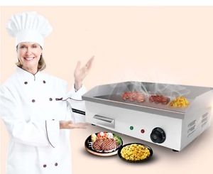 New Commercial Grilled Beef Steak Hot Plate BBQ Stainless Steel Electric Grill *