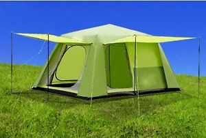 Green 8 Persons Multi-functio Family Outdoor Waterproof Camping Hiking Tent #