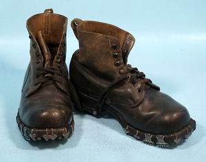 Antique Swiss Leather & Hobnail Sole Mountain Climbing Boots Tricouni 6M c1910