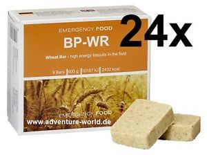 24x Notration BP-WR Weizenriegel Notvorrat MRE EPA Ration BP-5 Nachf.(18,00€/KG)