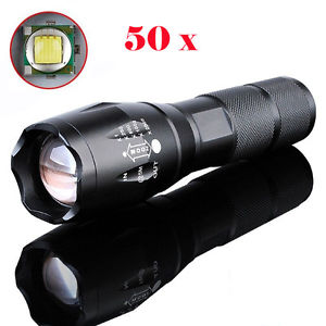 Wholesale Lot50 G700 Tactical Flashlight T6 LED Military Zoom Torch Lamp X800