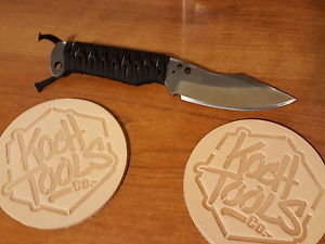 Polished Koch Tools Satin Harpune fix blade knife with Koch tools case