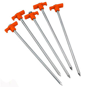 5X (50 Heavy Duty Metal Tent Pegs/Stakes Aluminium Hard Ground Lightweight Ro F6