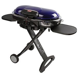 Coleman Road Trip Propane Portable Grill LXE Blue Black Camping Outdoor Wheels