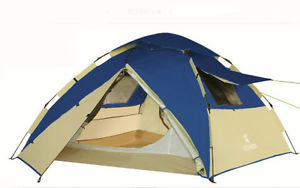 Navy Blue 3-4 Persons POP UP Waterproof Outdoor Beach Camping Hiking Tent #