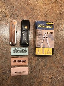 Rare! Retired! New in Box! The Original 1999 Leatherman Flair w Leather Sheath