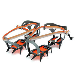 5X (Mountaineering Hiking Crampons 14 Teeth Outdoor Antislip Ice Snow Shoe S WS