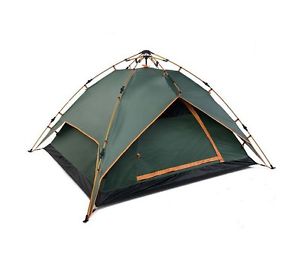 3-4 Persons Green Pop Up Outdoor Waterproof Camping Hiking Double Lining Tent *