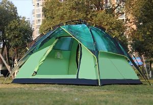 Green 3-4 Persons POP UP 1'S Family Outdoor Waterproof Park Camping Hiking Tent