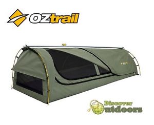 New OZtrail Mitchell King Canvas Swag + Centre Swag Pole Plus Kit Camping